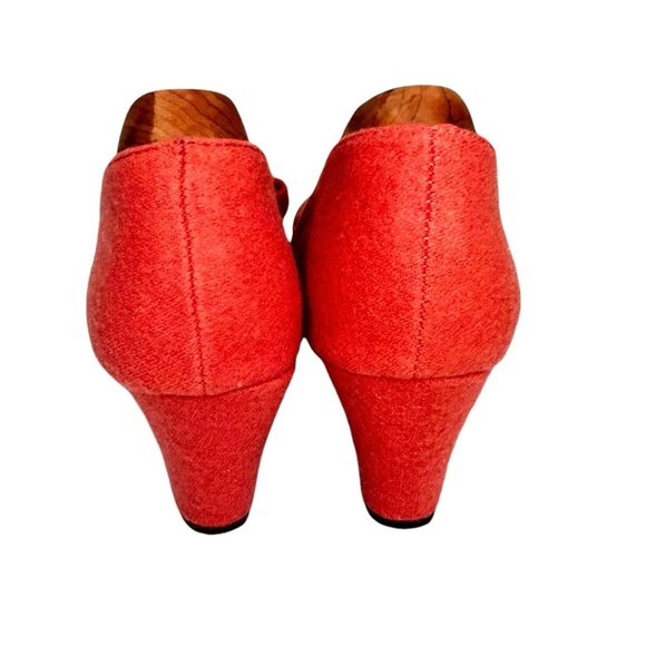 But Another Innocent Tale Peach Color Wool Retro Betty Boop/Bow Heels Sz 7.5 - Picture 6 of 9